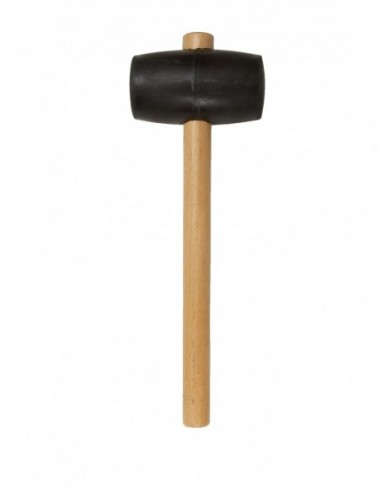 Maza de goma con  mango de madera