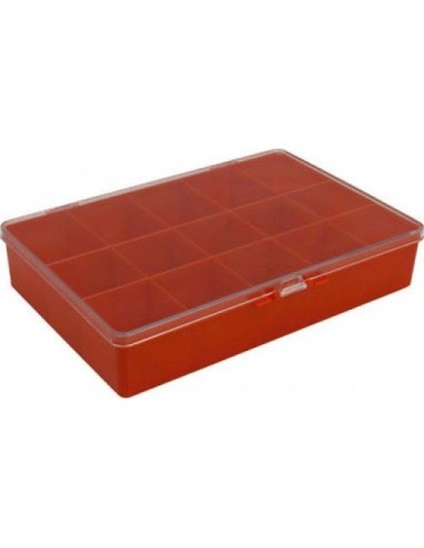 Caja de plástico con compartimentos