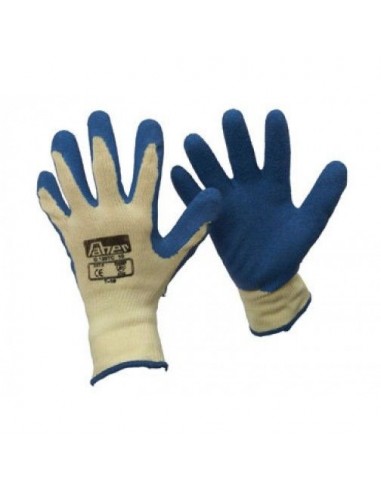 Guante Látex rugoso azul