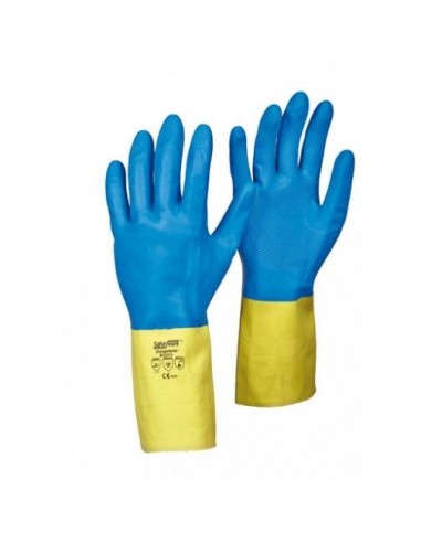 Guante flocado Neopreno-látex bicolor