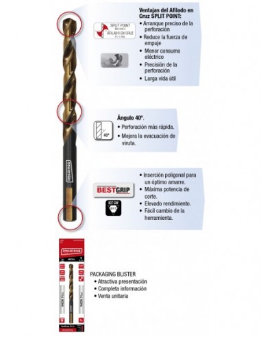 Brocas serie inox plus 5% Co