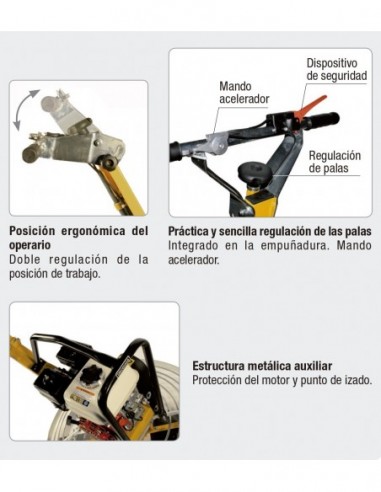 Fratasadora Ø 600 mm Eléctrica/Gasolina