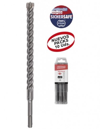 Kit 10 Uds. brocas SDS-Plus +Pilot